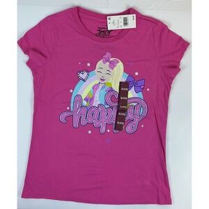 NWT JoJo Siwa Girls' XL(14/16) Pink 'Happy' Graphic T-Shirt Nickelodeon New‎